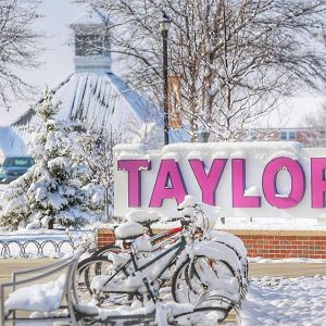 Taylor Sign in the Winter